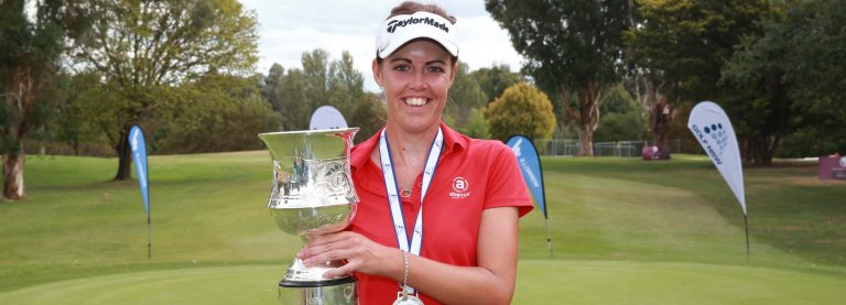 Meghan MacLaren with the Womens NSW Open Crown