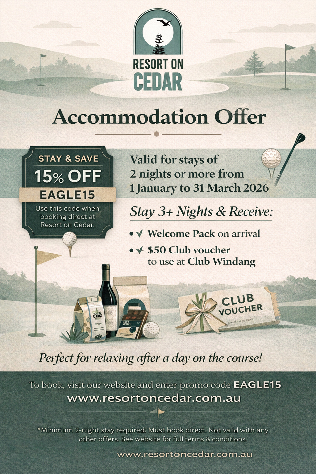 Resort on Cedar - Accommodation Offer